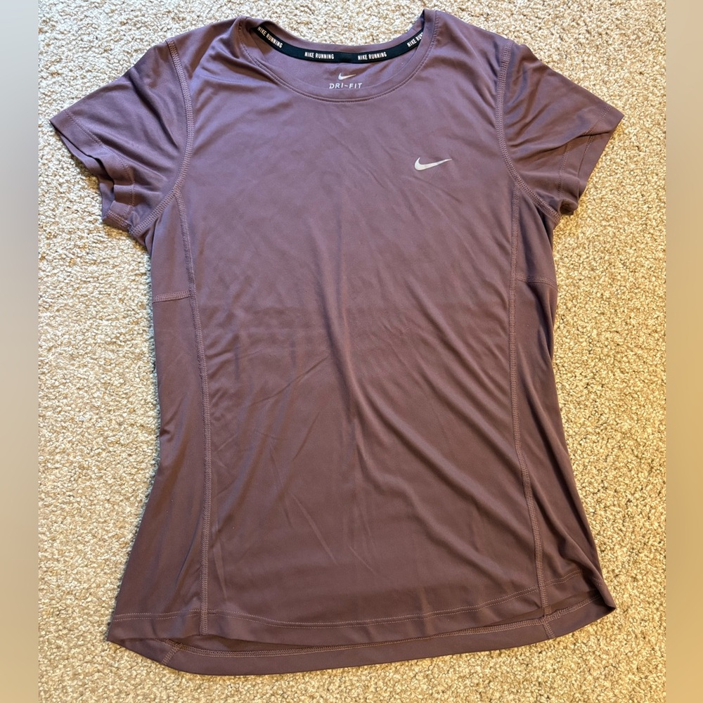 Nike Women's Mauve Dri-FIT Short Sleeve Tee